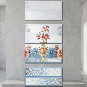 Azulejos de pared de cerámica con flor de loto árabe de 300x600mm, diseño moderno Digital de 12x24 para sala de estar Interior de Arabia Saudita - Product Image 6