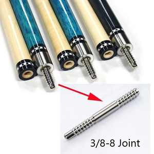 Joints de queue de <span class=keywords><strong>billard</strong></span> en acier inoxydable de haute qualité 3/8x8, argent/or, 89 mm, portables, <span class=keywords><strong>accessoires</strong></span> de <span class=keywords><strong>billard</strong></span> et de snooker - Product Image 2