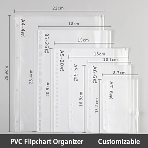 Custom <span class=keywords><strong>A4</strong></span> A5 A6 A7 File Budget Binder Cash Pouch Clear Pocket Zipper Pvc Plastic Filling Pocket cartelle - Product Image 2