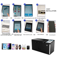 Protector de pantalla de película de TPU de hidrogel automático dos en uno, máquina de corte y pegado, plotter ilimitado de curado UV de fácil uso para móviles