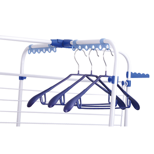 Étendoir à vêtements sur pied en acier inoxydable à 4 niveaux Porte-manteau portable de type sol Séchoir à vêtements suspendu - Product Image 2