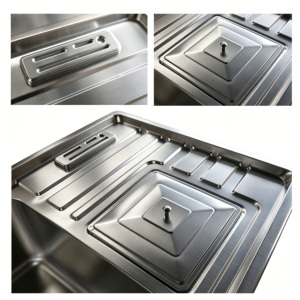 <span class=keywords><strong>Lavello</strong></span> da Cucina Quadrato in Acciaio Inox A03B, Design Moderno a Due Fori, <span class=keywords><strong>Dimensioni</strong></span> 1200*500mm, Vendita all'Ingrosso - Product Image 4