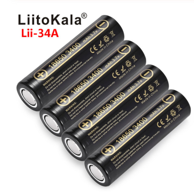 Bulk 3.7V 3400mAh 18650 Rechargeable Li Ion Battery