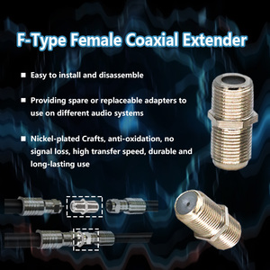 Adaptador de acoplador de conector hembra tipo F RG6 RG59 RF Cable coaxial <span class=keywords><strong>Radio</strong></span> Video datos aplicación de telefonía conector para teléfonos móviles - Product Image 4