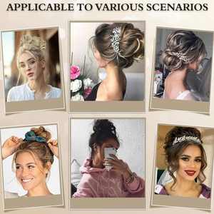 Extensiones de Cabello Elegantes para Mujer, Moño Despeinado Tipo Donut, Rizado, con Cuerda Elástica - Fibra Sintética al por Mayor, 40g, Color Ombre/Natural/T - Product Image 6