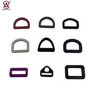 Colorido POM plástico D-ring Loop hebilla ajustable 25mm cincha D-ring hebilla para accesorios de bolsa de equipaje