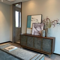 Panneau mural décoratif ultra-fin en pierre frittée naturelle pour l'intérieur et l'extérieur des hôtels, matériau de décoration de façade de bâtiment de luxe