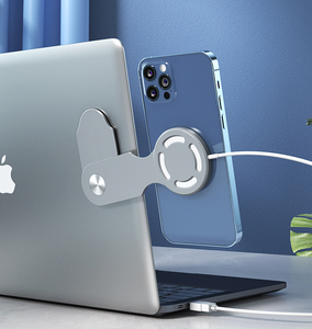 Supporto per Laptop con Fissaggio Laterale e Ricarica Wireless per Telefono Cellulare - Product Image 5