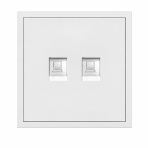 Presa a Muro Ethernet Doppia RJ45 Bianca, Doppia Presa di Rete per <span class=keywords><strong>Internet</strong></span> da Incasso per Ufficio e Hotel - Product Image 4