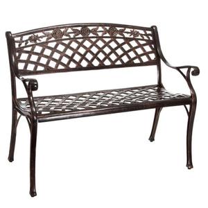 Banc moderne en aluminium moulé TAHOE, mobilier de patio extérieur - Sièges relaxants pour jardins, parcs et espaces publics - Product Image 1