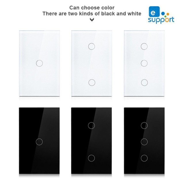 Wholesale Intelligent Interruptor Wall Wifi Smart Home Switches Touch Panel Glass Light Touch Screen Alexa Control 2 Way