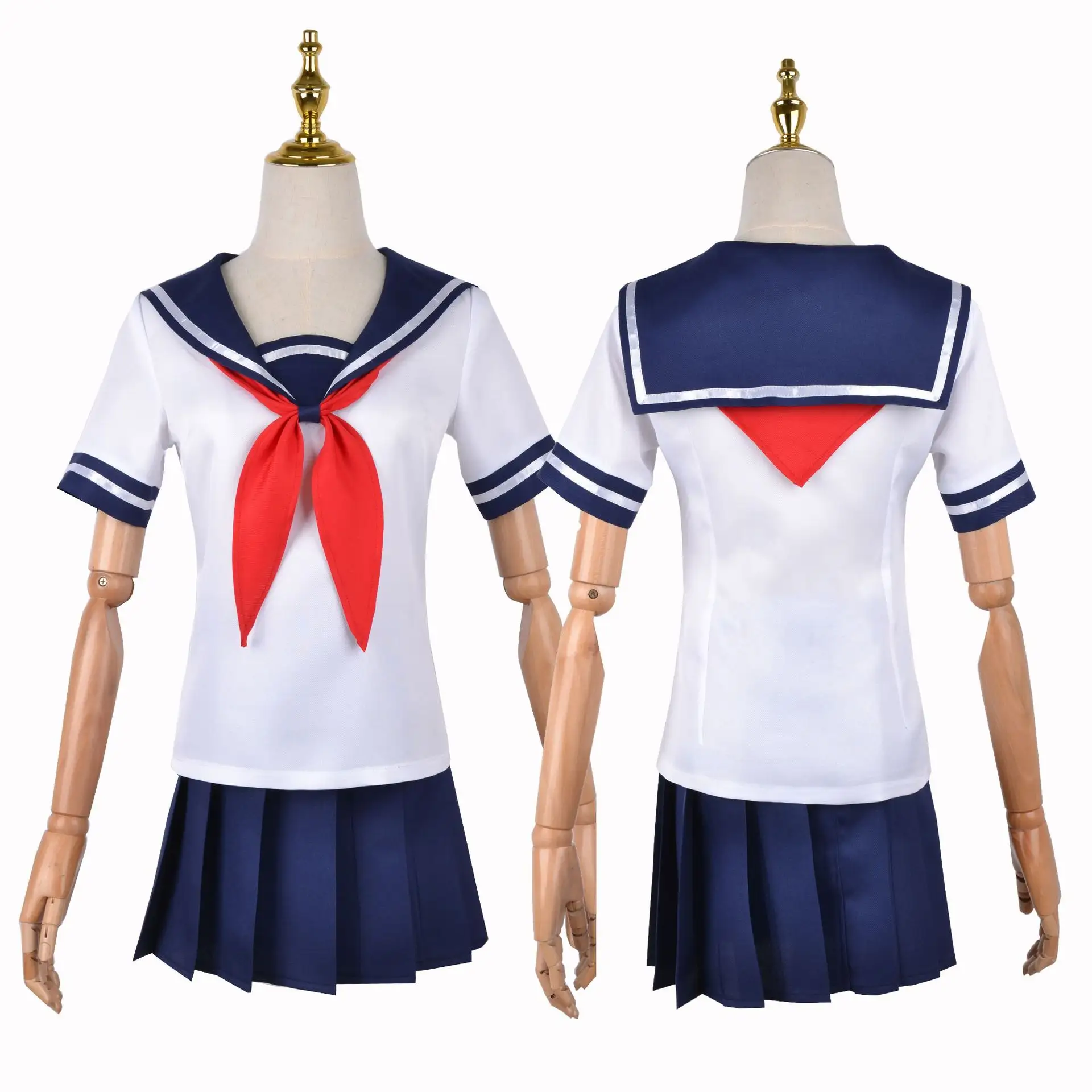 Gioco Anime Yandere Simulator Ayano Aishi costumi Cosplay parrucca papillon scuola ragazze JK uniforme blu abiti da donna Set completo