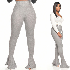 Pantalones de Yoga de Cintura Alta para Mujer, Estilo Casual, Color Puro, Corte Ajustado, Nueva Colección al por Mayor - Product Image 3