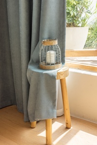 Rideaux en chenille bleu clair S-Wave, finition de qualité supérieure, toucher doux, occultation élevée, isolation thermique et texture exquise et délicate - Product Image 4