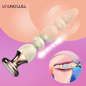 Prostata-Massagegerät und Analvibrator <span class=keywords><strong>2</strong></span>-in-1-Design für Männer mit kraftvollen Vibrationen, wasserdicht, wiederaufladbar, für Lust und Sexspielzeug - Product Image 1