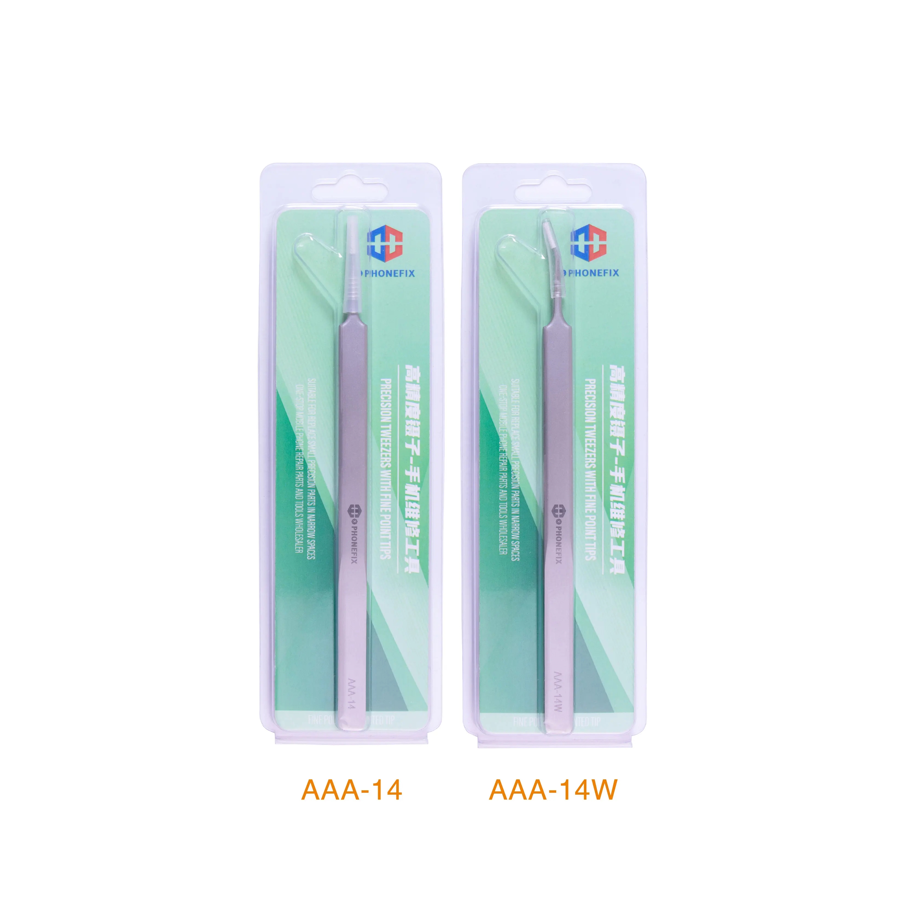 AAA-14W/AAA-14 Высокоточный Пинцет для мобильного телефона, материнская плата, нержавеющая сталь, изогнутый, прямой кончик, электронный пинцет