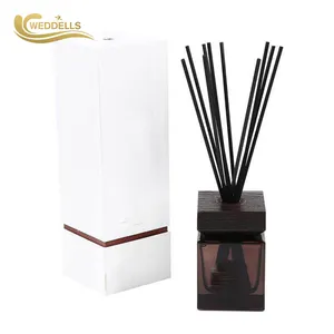Glass Bottle Aroma Reed Diffuser Set 250 Ml Reed Diffuser Triangle Square Reed Diffuser Stick