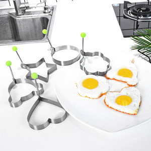 Stainless Steel Egg Rings Heart Star Circle Shape Mold For Fried Eggs Cooking Tools - Product Image 1