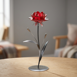Porte-bougie en métal et verre au design ultime pour la maison, le bureau, les fêtes et les décorations d'anniversaire - Product Image 2