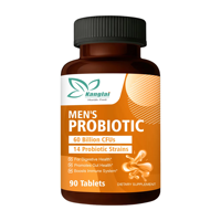 Comprimés Probiotiques pour Hommes avec Prébiotiques 60 Milliards de UFC 14 Souches Favorisent l'Équilibre de la Flore Intestinale Confort Digestif et Santé Immunitaire