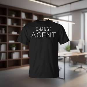 T-shirt Change Agent inspirant et motivant pour adulte unisexe noir - Product Image 3