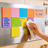 Tableau magnétique effaçable personnalisable en acrylique pour réfrigérateur, décoration intérieure avec surface effaçable à sec, aimant de réfrigérateur en acrylique