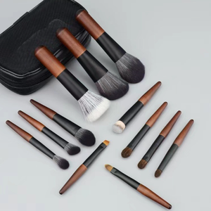 2026 New 12-Item Mini Portable Makeup Brush <b>Set</b> - Fibrous Hair Makeup Tools Makeup Brushes with Makeup Brush Case - Product Image 1