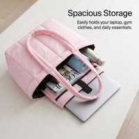 Sac fourre-tout matelassé léger rose Royal Fair en coton et nylon doux, idéal pour le quotidien et les courses, pour femme