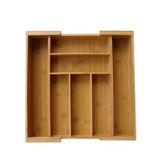 BSCI Factory Expandable Bamboo Cutlery Tray <b>Kitchen</b> Drawer Organizer - Product Image 1