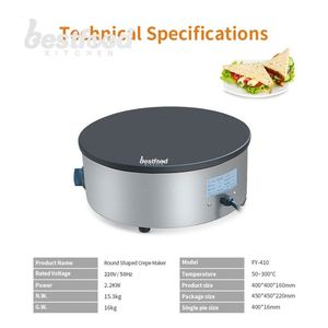 Machine à crêpes et gaufres commerciale 2,2 kW, antiadhésive, <span class=keywords><strong>mini</strong></span>-machine à gaufres hollandaises pour usage industriel et domestique - Product Image 6