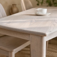 Table à manger en bois rectangulaire de 1250 mm, quatre places, démontable, pré-percée, écologique, facile à nettoyer, taille personnalisée