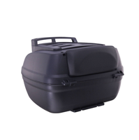 Boîte à bagages arrière portable pour moto avec dossier