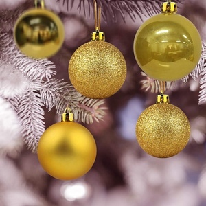 Decorazioni infrangibili <span class=keywords><strong>albero</strong></span> di natale appese <span class=keywords><strong>oro</strong></span> decorazioni di natale palline di plastica - Product Image 1