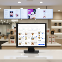 Nuevo Monitor de Pantalla Táctil Impermeable IP65 de 15 Pulgadas 4:3, Panel LCD TFT, Pantalla LED Industrial para PC, Quiosco ATM, USB, DVI, Serial, RS232, DC, BNC