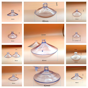 Durable 25-80mm PVC Transparent Perforated Cross-Hole Suction Cup <b>Furniture</b> Accessories Unique Transparent Perforated Design - Product Image 1