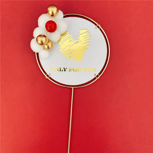 Topper de gâteau en fer romantique Happy Valentine's Day My Love Forever Cupcake Topper <span class=keywords><strong>pour</strong></span> la décoration de mariage - Product Image 3