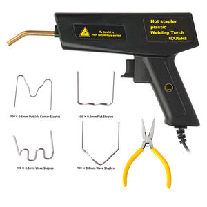 Pistola soldadora de plástico de gran potencia, Kit de soldadura de plástico de 120W, reparación de grietas de parachoques, máquina soldadora de plástico <span class=keywords><strong>con</strong></span> <span class=keywords><strong>grapas</strong></span> de 400 Uds. - Product Image 1