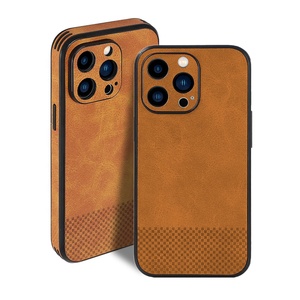 Étui de téléphone portable de luxe pour affaires, housse de téléphone en cuir pour iPhone XR X 11 12 13 14, étuis en cuir pour téléphone portable - Product Image 1