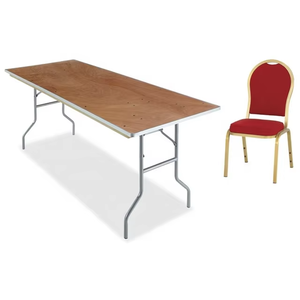 Hiện Đại Vòng Rắn Gỗ Gấp Bàn Tiệc Cho Đám Cưới Trang Trại Các Sự Kiện Ăn Uống Cho Phòng Khách Cho Thuê - Product Image 2