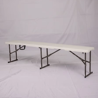 Banc pliant portable en HDPE pour l'extérieur : idéal pour hôtels, entrées, villas, événements, mariages, pique-niques, hôpitaux