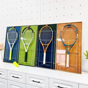 Nouvelle conception de boîte à souvenirs murale <span class=keywords><strong>en</strong></span> métal pour raquette de tennis édition Grand Slam, boîte à souvenirs sportive pour cadeau - Product Image 1