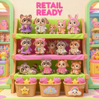 Jouets en peluche personnalisés en forme de raton laveur, OEM ODM, poupée en peluche de raton laveur de dessin animé, vente en gros, cadeau pour enfants