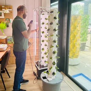 Hydroponics Tray Tower Aquaponics Grow System Growing Strawberry Planter Garden Grow Towers Vertical Planting Hydroponic Tower