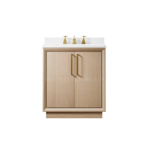 Vanité de salle de bain Oak 30 pouces Ensemble de vanité de salle de bain pour salle de bain - Product Image 1