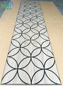 Panneaux muraux de plafond insonorisants en placage de bois <span class=keywords><strong>Triangle</strong></span> carré hexagone Panneaux acoustiques en bois rainurés en V en chêne blanc noyer - Product Image 2