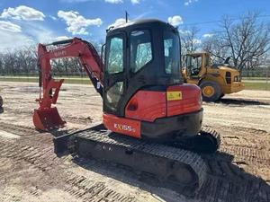 Mini-pelleteuse d'occasion Kubota d'origine japonaise Kx155-5 en stock de 5 tonnes Mini pelleteuse d'occasion de haute qualité avec bulldozer Machine à chenilles - Product Image 4