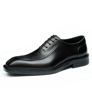 Zapatos Casuales de Negocios de Cuero para Hombre, Suela Gruesa Antideslizante, Diseño Resistente al Desgaste, Modernos, Versátiles, Formales para Uso Diario, de Doble Uso - Product Image 2