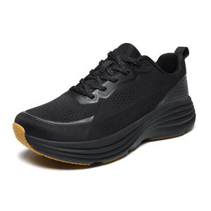 Zapatillas Deportivas de Malla Negra Suave con Cordones y Punta Ancha de Moda Casual con Suela de EVA ODM para Hombre, Zapatos Descalzos - Product Image 2