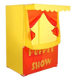 5230 ODM Tente <span class=keywords><strong>de</strong></span> jeu <span class=keywords><strong>de</strong></span> marionnettes pour enfants, en polyester, avec rideau en tissu et tiges en PVC, 2 en 1, pour la vente - Product Image 1