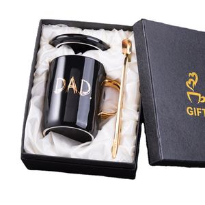 Tasse à café personnalisée, de luxe, en céramique, pour la journée des pères, idée cadeaux pour maman et papa - Product Image 1